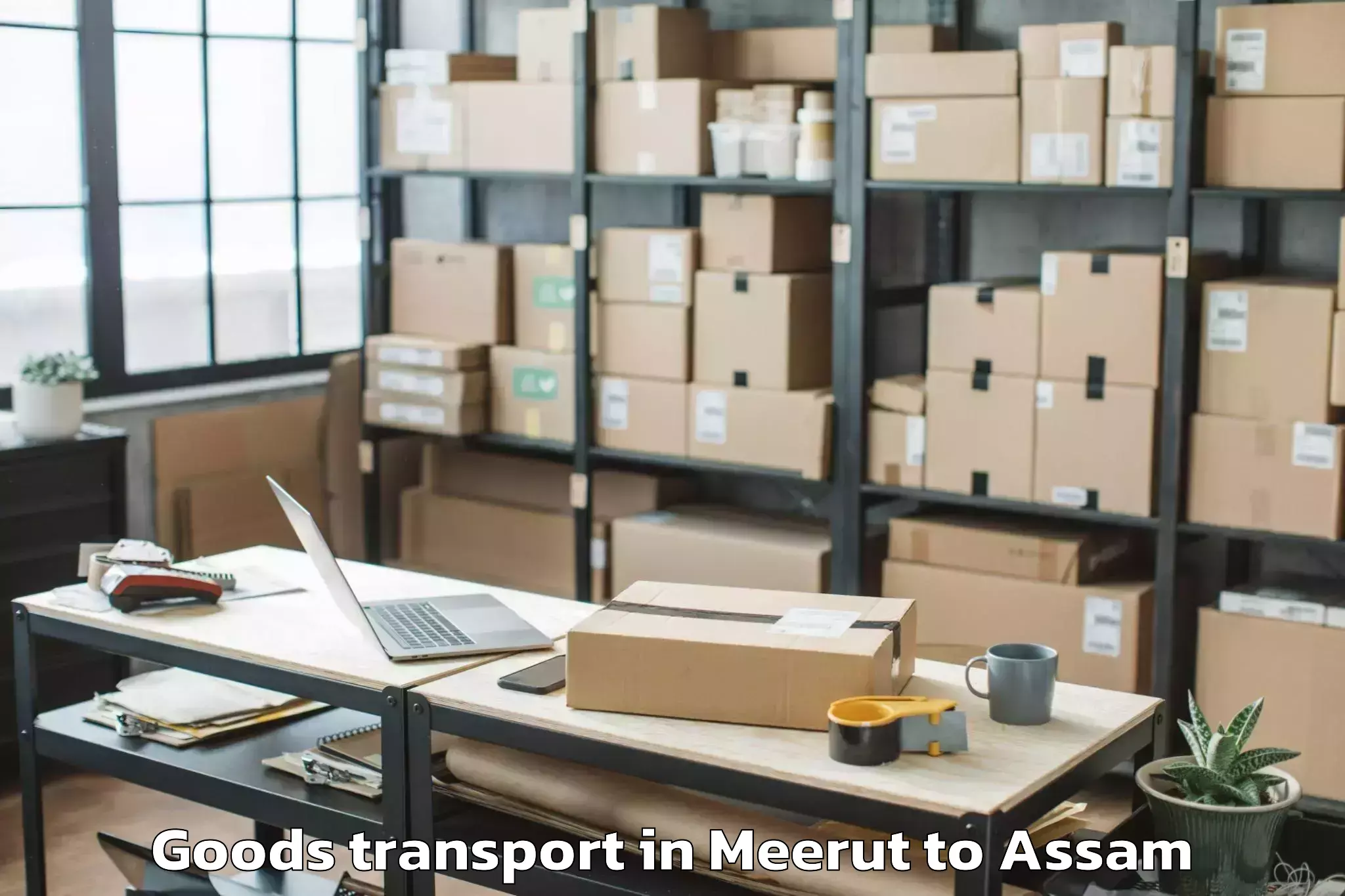 Discover Meerut to Phuloni Terang Goods Transport